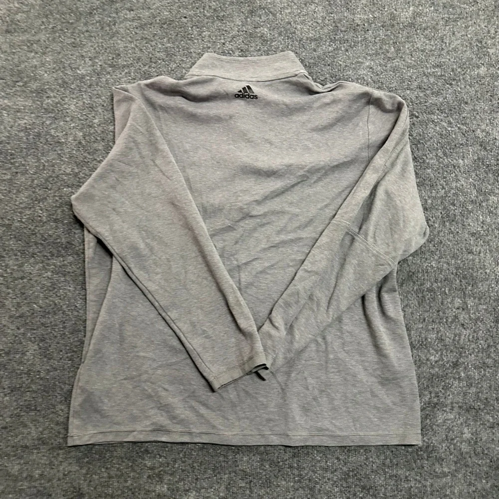 Adidas Pullover Mens XL Grey Primegreen Quarter Zip Athletic Golf Long Sleeve